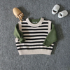 Children Kids Toddler Girls Boys Stripe Round Neck Knitted Vest