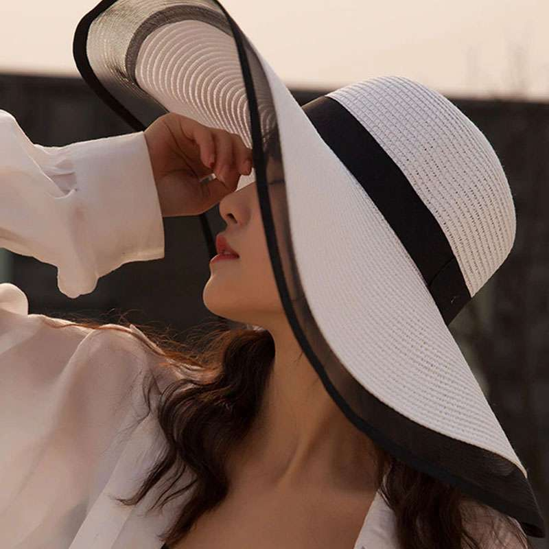 Women Summer Sunshade Large Brim Straw Hat