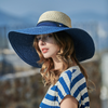 Women Outdoor Casual Wide Brim Color Matching Sun Hat