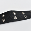 Unisex Punk Double Breasted Design Solid Color Canvas Belt