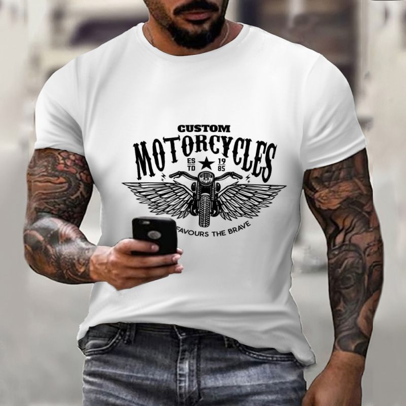 Men'S Casual Basic 3d Digital Printing Large Size Short-Sleeved T-Shirt