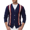 Men Casual V-Neck Long-Sleeved Knitted Cardigan