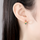 Women'S Simple Vintage Colorful Zircon C Type Sterling Silver Earrings