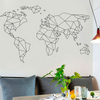 Abstract World Map Print Wall Sticker (2 sets)