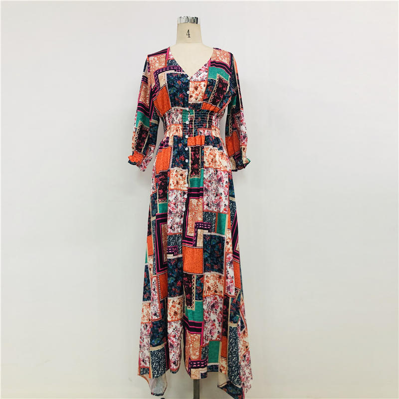 Women Fashion Graphic Printing Maternity Dress