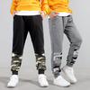 Boys Casual Loose Patchwork Camouflage Jogger Pants