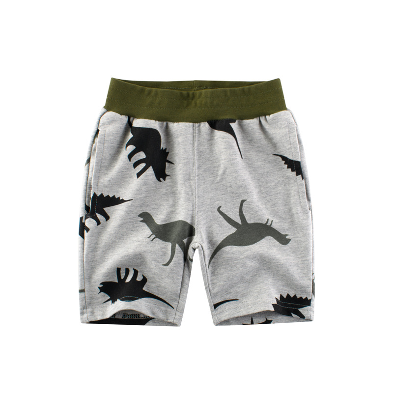 Children Summer Dinosaur Print Elastic Waist Pants