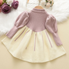 Children Kids Toddlers Girls Bow Knitted Dress