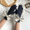 Women Fashion Simple Love Knitted Bowknot Gloves