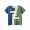 Toddler Kids Boy Fashion Dinosaur Pattern Colorblock Top