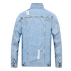 Men Cotton Ripped Denim Jacket