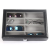 Top Grade Fashion Solid Color PU Leather Sunglasses Storage Box Display