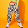 Kids Casual Letter Pattern Zebra Pants