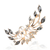 Imitation Pearl Decor Flower Pattern Rhinestone Alloy Brooch