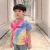 Toddler Kids Boy Fashion Tie Dye Print Short Sleeve Top