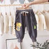 Boys Cute Cartoon Elastic Thickening Plush Sweatpants