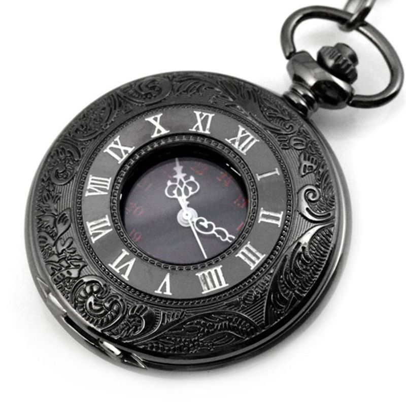 Vintage Charm Unisex Fashion Arabic Number Quartz Steampunk Pocket Watch (2 sets)