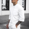 Men Casual Solid Color T-Shirt Trousers Loose Set