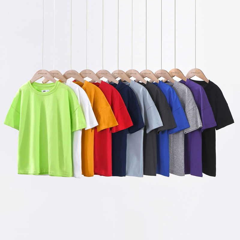 Kids Boys Casual Solid Color Round Neck Short Sleeve Loose T-Shirt