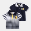 Children Kids Baby Fashion Boys Short Sleeve Embroidered Lapel Casual Basic T-Shirt