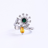 Fresh Style Flower Shaped Women Crystal Ring