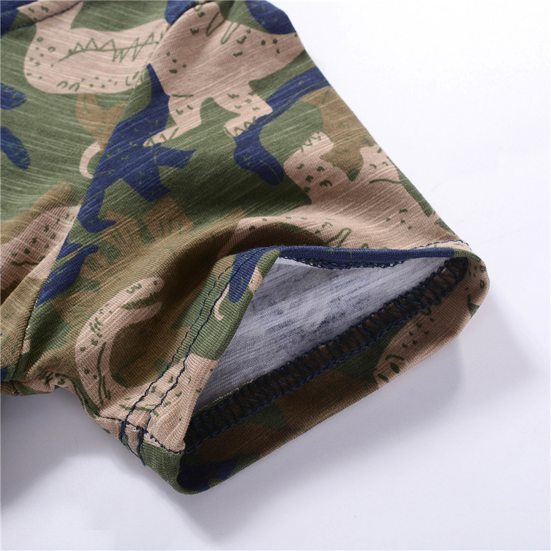 Boys Fashion Dinosaur Pattern Camouflage T-Shirt