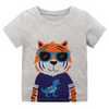 Boys Fashion T-Shirt Round Neck Cotton Fashion Cartoon Cool Print Short Sleeve Top