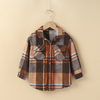 Children Kids Toddlers Girls Boys Plaid Print Long Sleeves Shirts