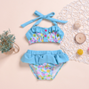 Toddlers Newborn Baby Fashion Girls Cute Dot Strap Split Swimsuit Set