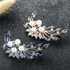 Imitation Pearl Decor Flower Pattern Rhinestone Alloy Brooch