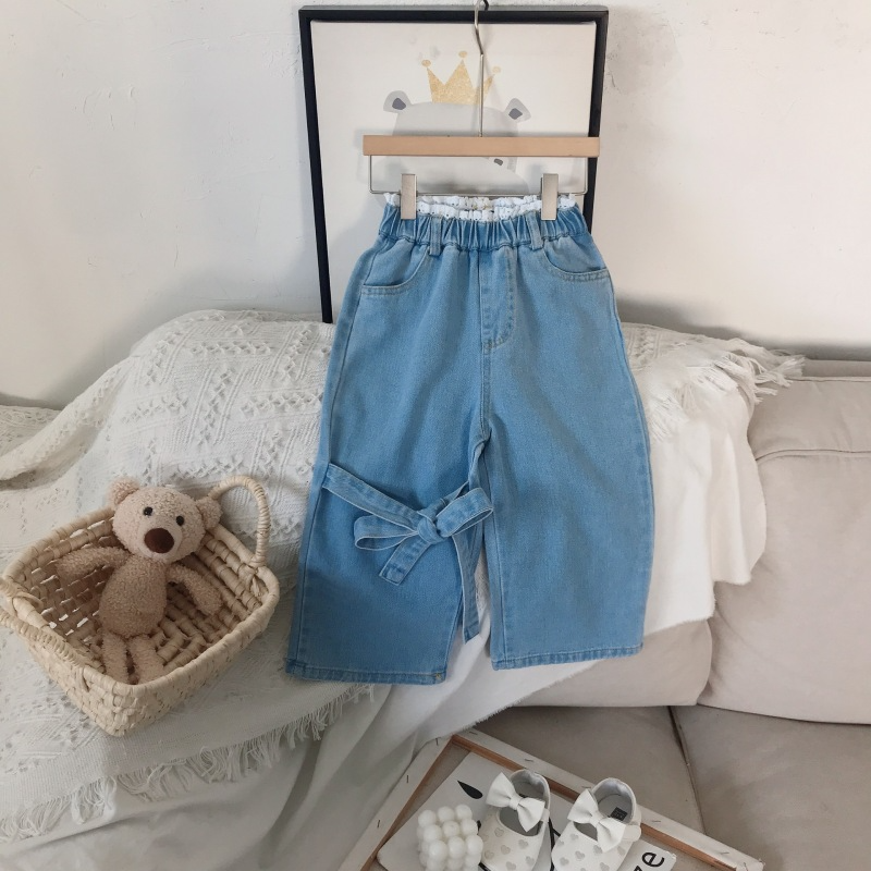 Children Kids Baby Fashion Girls Casual Loose Denim Pants Jeans