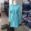 Women Fashion Solid Color Hooded Long Sleeve Dress