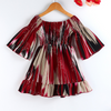 Children Kids Baby Fashion Girls Print One-Shoulder Dress