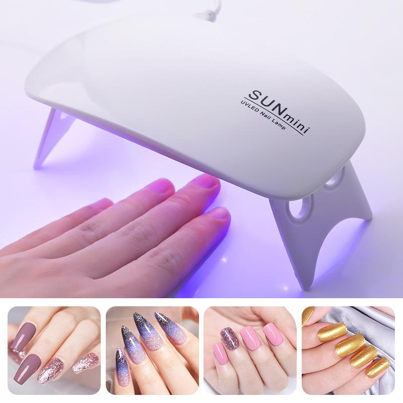 Mouse Mini Led Phototherapy Machine Usb Nail Drying Uv Baking Lamp Led Nail Polish Mini Nail Lamp ( 2 sets )