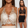 Women Fashion Gothic Sexy Lace Hollow Crop Camisole