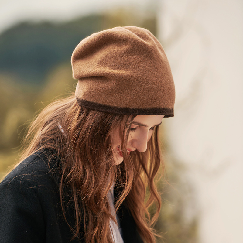 Women Autumn And Winter Warm Simple Wool Hat Beanie