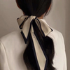 Women Retro Letter Pattern Hair Ribbon