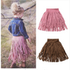 Kids Toddler Girls Fashion Solid Fringe Skirt