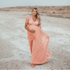 Woman Elegance V-Neck Sequin Mesh Maternity Clothing Dresses