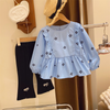 Children Kids Baby Fashion Girls Long Sleeve Floral Print Blouse