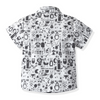 Children Kids Toddlers Fashion Boys Animal Cartoon Print Short Sleeve Shirt