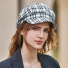 Women Casual Plaid Retro Cap