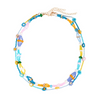 Women Fashion Boho Hand Woven Rice Beads Multilayer Necklace