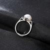 Luxury 10-10.5mm Freshwater Pearl Women Sterling Silver Ring