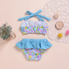 Toddlers Newborn Baby Fashion Girls Cute Dot Strap Split Swimsuit Set