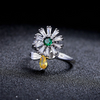 Fresh Style Flower Shaped Women Crystal Ring