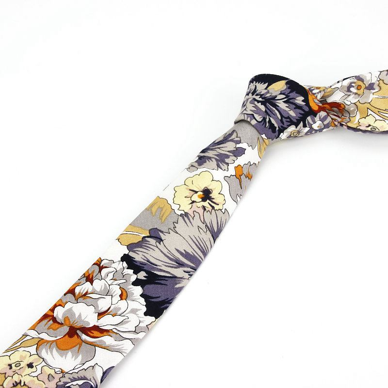 Fashion Men And Women Bright Color Flowers Printed 6cm Tie