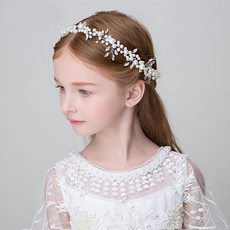 Girls Elegant Pearl Rhinestone Decoration Hair Accessories