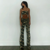 Women Camouflage Print High Waist Loose Casual Pants