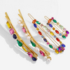 Multicolor Crystal Design Women Hair Clip